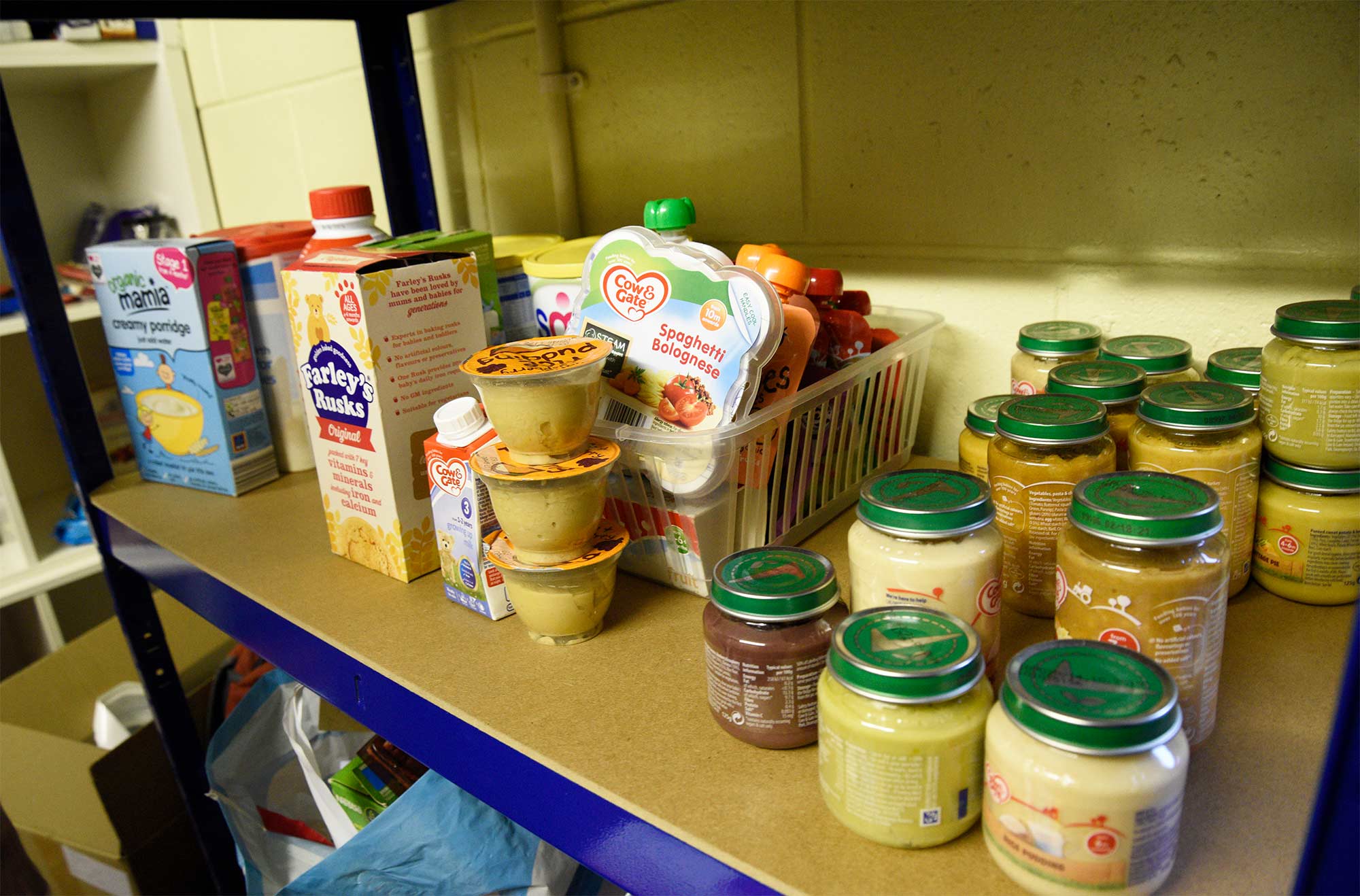 Isle of Skye Foodbank shelves